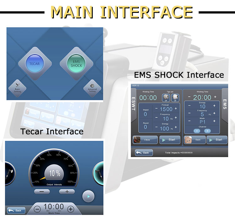 shockwave therpay ems tecar therpay machine