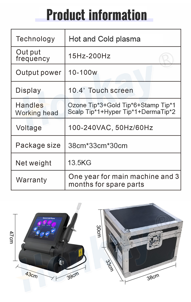 hot sale cold and hot plasma device honkay